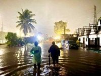 Penduduk di Pulau Pinang diminta berwaspada terhadap risiko banjir kilat dan tanah runtuh susulan hujan berterusan serta fenomena air pasang. Foto: Bomba.