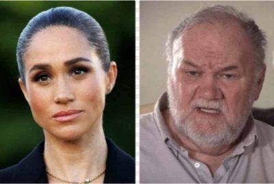 Meghan (kiri) akui berada amat tertekan dengan dakwaan mengenai bapanya. - Foto Agensi