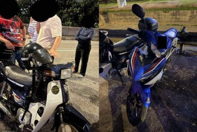 Antara motosikal yang diperiksa JPJ dalam operasi pada Isnin.