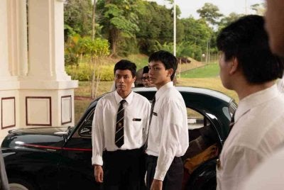 Dua pelakon utama Kudrat 1968 (dari kiri) Akmal Asyraf menjayakan watak Piji dan Zarif Ghazzi (sebagai Abbas).