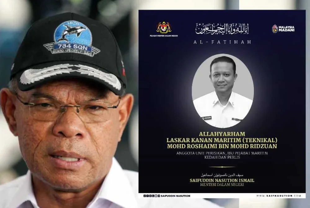 Saifuddin zahir takziah kepada anggota Maritim maut ketika operasi di Perlis pada Selasa.