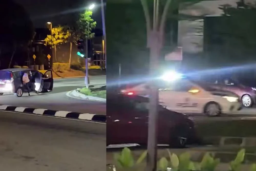 Video tular memaparkan aksi sebuah Perodua Alza melarikan diri daripada pemeriksaan polis sebelum memasuki Lebuhraya Linkedua secara melawan arus di Iskandar Puteri, awal pagi Selasa.