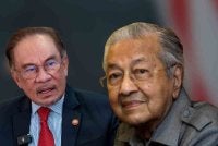 Datuk Seri Anwar Ibrahim dan Tun Dr Mahathir Mohamad 