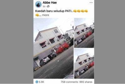 Tangkap layar satu hantaran aktivis masyarakat, Abbe Hae berhubung dakwaan taktik baharu membawa PATI menggunakan van kurier mencetuskan perhatian pengguna media sosial.