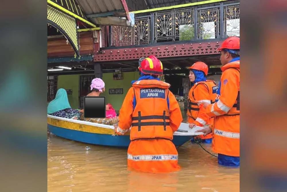 Semua mangsa dari Kampung Teroi Bukit dan Kampung Titi Teras di daerah Yan ditempatkan di tiga PPS. Foto APM Kedah