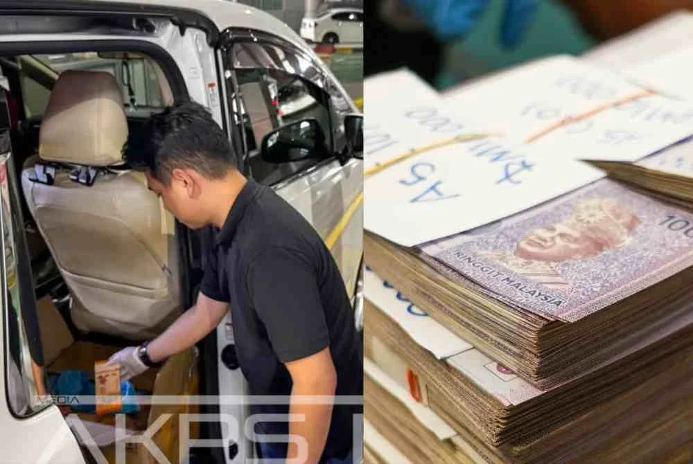 Pasangan terbabit menaiki sebuah kenderaan pelbagai guna (MPV) jenis Toyota Alphard berwarna putih dengan nombor pendaftaran tempatan sebelum kenderaan itu diperiksa tiga pegawai AKPS.