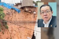 Guan Eng menafikan dakwaan bahawa projek pembangunan di kawasan tanah runtuh di Taman Seri Rambai, Paya Terubong, di sini diluluskan ketika beliau menjadi Ketua Menteri Pulau Pinang.