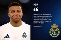 Real Madrid mengeluarkan permohonan maaf selepas Kylian Mbappe membuat kenyataan mengenai meme internet kontroversi dan kehilangan beberapa tawaran kerjasama jenama di China - Foto: Agensi