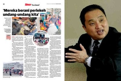 Suee Lim berkata beliau telah mengarahkan Datuk Bandar Klang menyelaras operasi bersepadu bagi menangani isu koloni warga asing di stesen bas lama Klang.