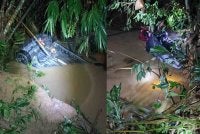 Seorang lelaki ditemukan meninggal dunia selepas kereta Perodua Myvi dinaiki mangsa dihanyutkan arus banjir ketika melalui jalan di Kampung Kundur Hulu di sini, pada Khamis.