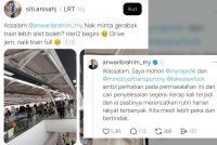 Tangkap layar hantaran pengadu dan respons Anwar di Thread.