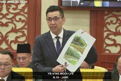 Mooi Lye ketika menjawab mengenai tindakan bagi menyelesaikan masalah pencemaran bau di Sungai Kereh.