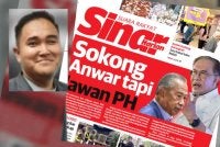 Laporan Sinar Harian pada Sabtu. Gambar kecil: Mohamad Hafis
