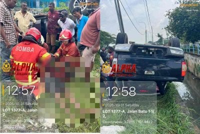 Seorang lelaki maut selepas kenderaan pacuan empat roda dipandunya dipercayai terbabas di Jalan Kampung Jawa di sini pada Sabtu.