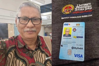 Hantaran Zulkifli memaklumkan dirinya berjaya memperoleh CGPA 4.0 bagi pengajian Sarjana Pengajian Persembahan UPSI. Foto Facebook Zulkifli Ismail